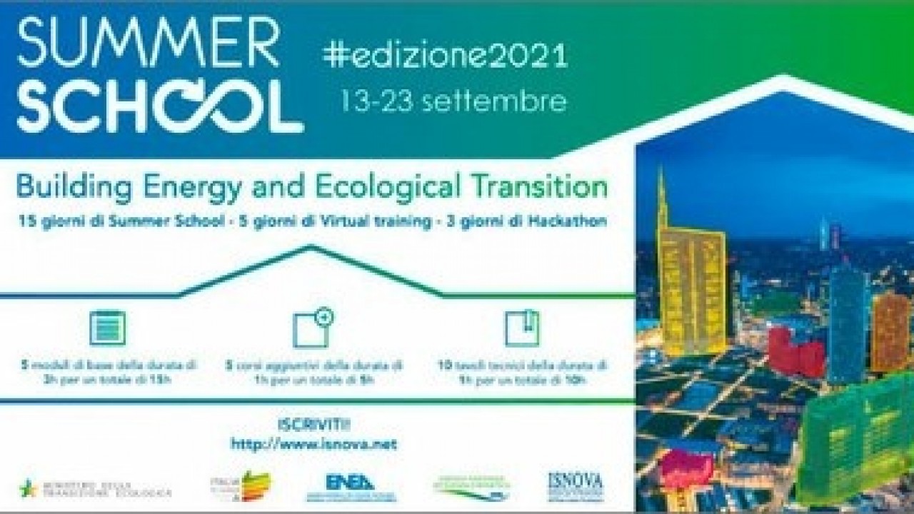 Energia: al via Summer School ENEA su transizione ecologica edifici