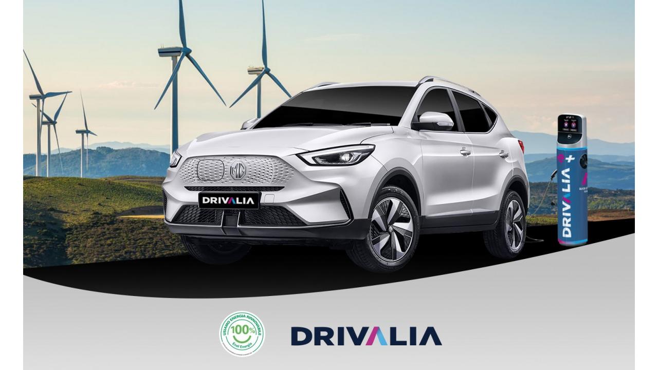 La ricarica elettrica di Drivalia proviene al 100% da fonti rinnovabili